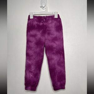 Gap Tie Dye Jogger Sweatpants Girls Size XS 4-5 Drawstring Pull On Berry Pink
